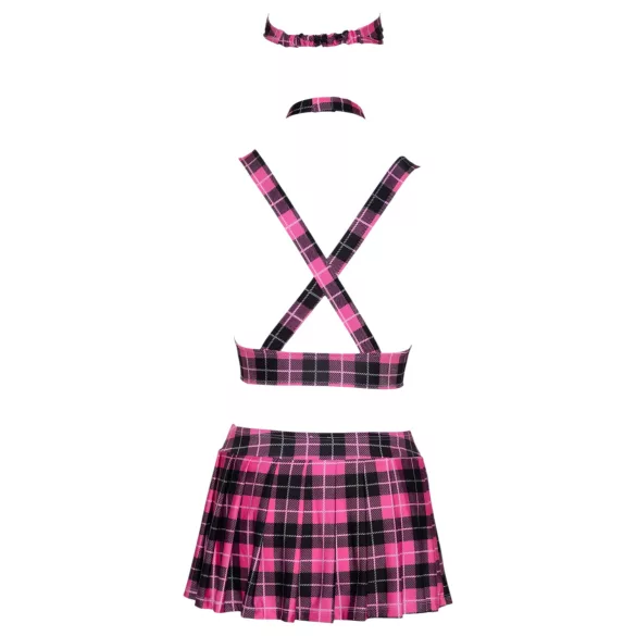 Cottelli - kariertes Schulmädchen-Kostüm Set (Pink) - L