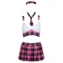 Cottelli - kariertes Schulmädchen-Kostüm Set (Pink) - XL
