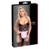 Cottelli - Transparente Dienstmädchenkostüm (schwarz-pink) - M