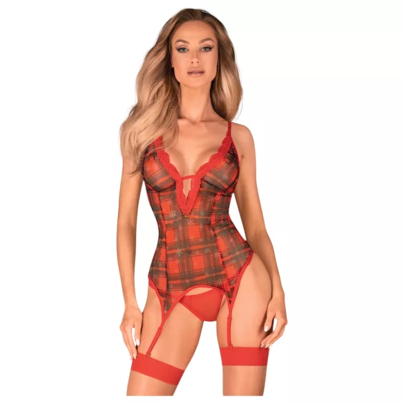 Obsessive Jollymore - Weihnachtliches Dessous-Set - M/L