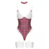 Cottelli - Kariertes Body-Set (Rot)