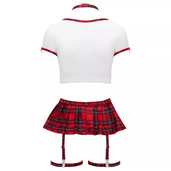 Cottelli - Schulmädchen-Kostümset (rot-weiß) - XL