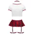 Cottelli - Schulmädchen-Kostümset (rot-weiß) - XL