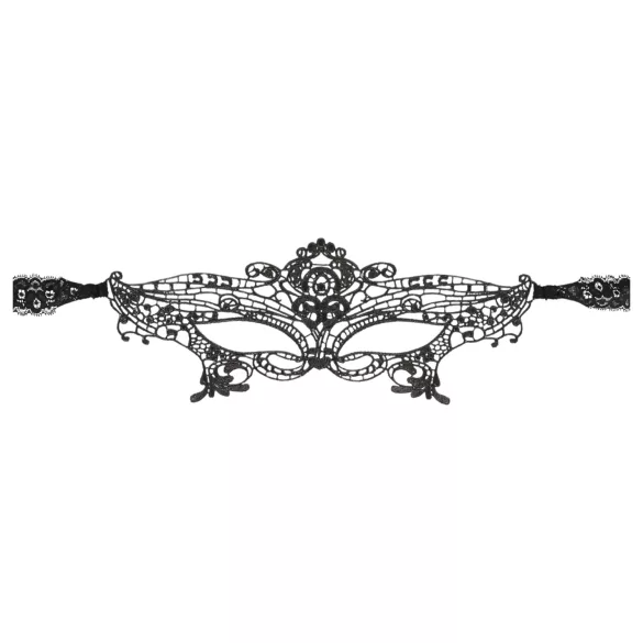 Cottelli - Bestickte Spitzenmaske (schwarz)