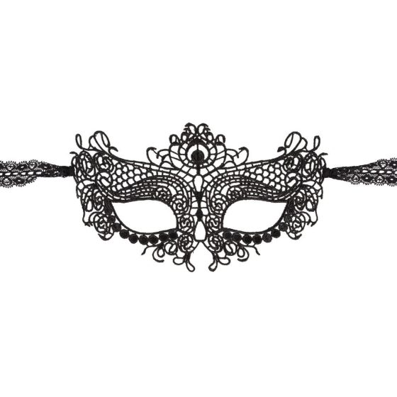 Cottelli - Bestickte Maske mit Spitzen-Effekt (Schwarz)