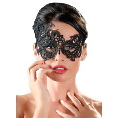 Cottelli - Bestickte, asymmetrische Maske (schwarz)