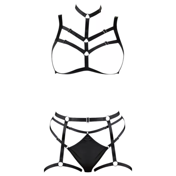 Cottelli - verführerisches Trio Dessous-Set - Schwarz (S-L)
