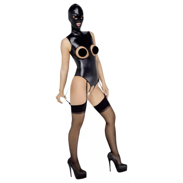 Bad Kitty - Offener Body & Sauggesicht (Schwarz)