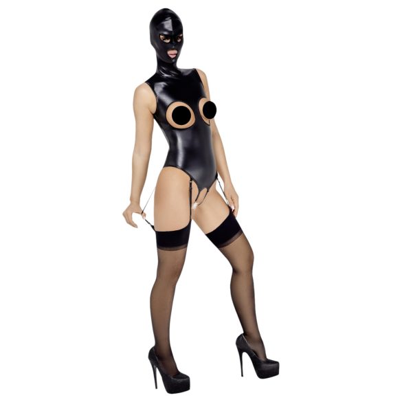 Bad Kitty - Offener Body & Sauggesicht (Schwarz) - M