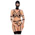 Bad Kitty - Körpergeschirr-Set & Maske (schwarz) - S