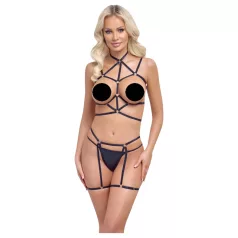 Cottelli - Schmuckbody & String (schwarz) - (S-L)