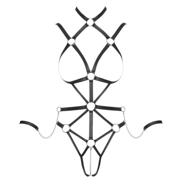 Bad Kitty - Body-Harness mit Trägern (schwarz) - L