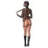 Bad Kitty - BDSM Transparentes Netz-Set mit Peitsche (Schwarz) - L