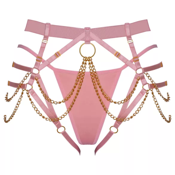 Bad Kitty - Kettenharness mit Tanga (Pink)