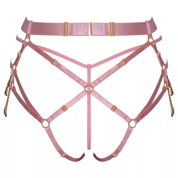Bad Kitty - Kettenharness mit Tanga (Pink)