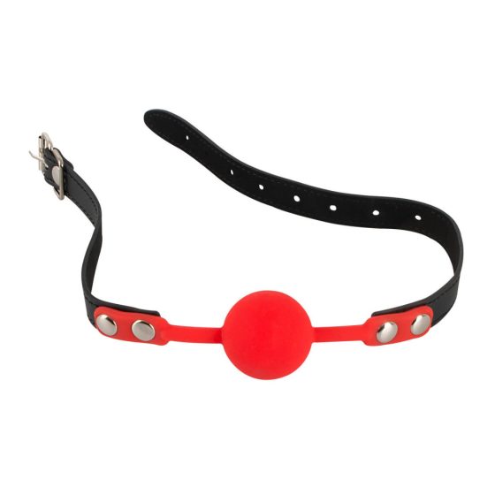Bad Kitty - Silikonmundstücke mit Kunstlederband (rot)