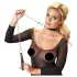 Bad Kitty - Herz Halsband & Metall-Leine (Schwarz)