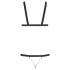 Bad Kitty - Nieten-Body mit Riemen - Schwarz (S-L)