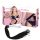 Bad Kitty - Lederpeitsche mit gläsernem Dildo (transparent-schwarz)
