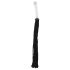 Bad Kitty - Lederpeitsche mit gläsernem Dildo (transparent-schwarz)