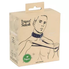 Vegan Fetish - Nietenhalsband und Leine (schwarz)