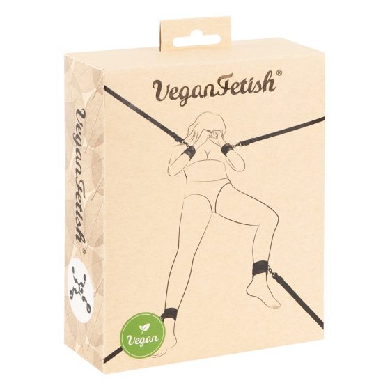 Vegan Fetish - Bettfessel-Set (schwarz)