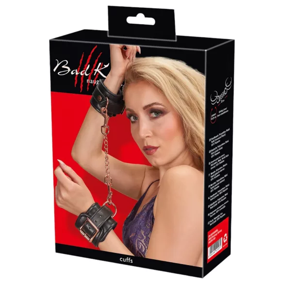 Bad Kitty - Fesseln mit Kette (schwarz-rosegold)