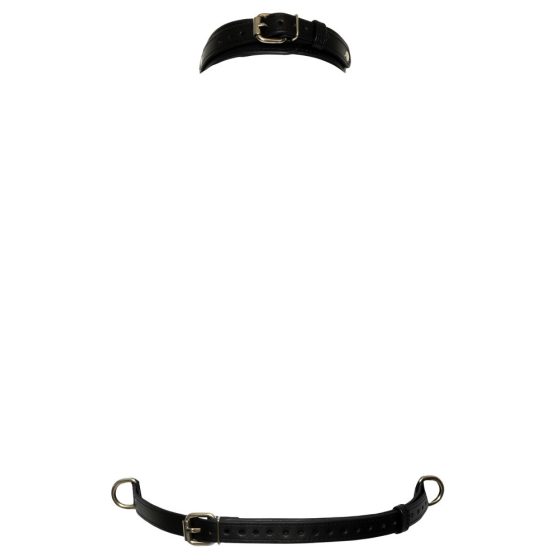 Bad Kitty - Kunstleder-Körpergeschirr mit D-Ringen (schwarz)