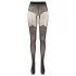 Cottelli - gemusterte, offene Strumpfhose (schwarz) - 3/M