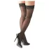 Cottelli - Schwarze Halterlose - mit Streifen - 5/XL