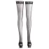 Cottelli - Schwarze Halterlose - mit Streifen - 5/XL