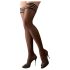 Cottelli - Schwarze Strümpfe mit Streifenrand - 3/M-L