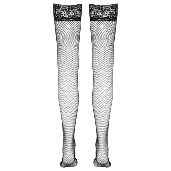 Cottelli - Netzstrümpfe mit breiter Spitze (schwarz) - 3