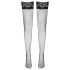 Cottelli - Schwarze Netz-Overknees mit Spitze - 6