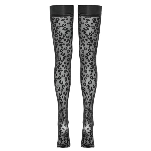 Cottelli Legwear - Leopardenmuster Strümpfe (schwarz) - 3