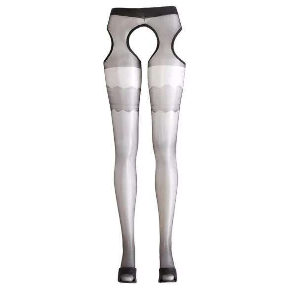 Cottelli - Wellenförmige Sex-Strumpfhose (schwarz) - L