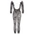NO:XQSE - Blumiges Catsuit - Schwarz (S-L)