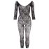 NO:XQSE - Blumiges Catsuit - Schwarz (S-L)