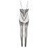 NO:XQSE - Spitzen-Netz-Overall - Schwarz (S-L)
