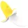 Lonely - Akku, wasserdichter Bananen-Vibrator (gelb-weiß)