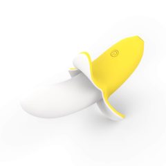   Einsame - akkubetriebener, wasserdichter, Bananenvibrator (gelb-weiß)
