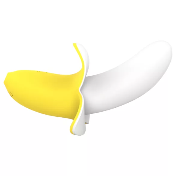 Lonely - Akku, wasserdichter Bananen-Vibrator (gelb-weiß)