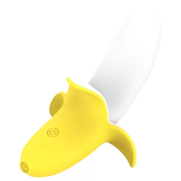 Lonely - Akku, wasserdichter Bananen-Vibrator (gelb-weiß)