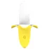 Lonely - Akku, wasserdichter Bananen-Vibrator (gelb-weiß)