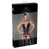 Noir - Spitzenkorsett mit Strumpfhalter (Schwarz)