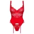 Obsessive Amor Cherris - Strapsen-Spitzen-Set (Rot)