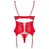 Obsessive Amor Cherris - Strapsen-Spitzen-Set (Rot)