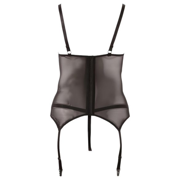 Cottelli - Schwarzes Spitzenoberteil mit Schleife - XXXL