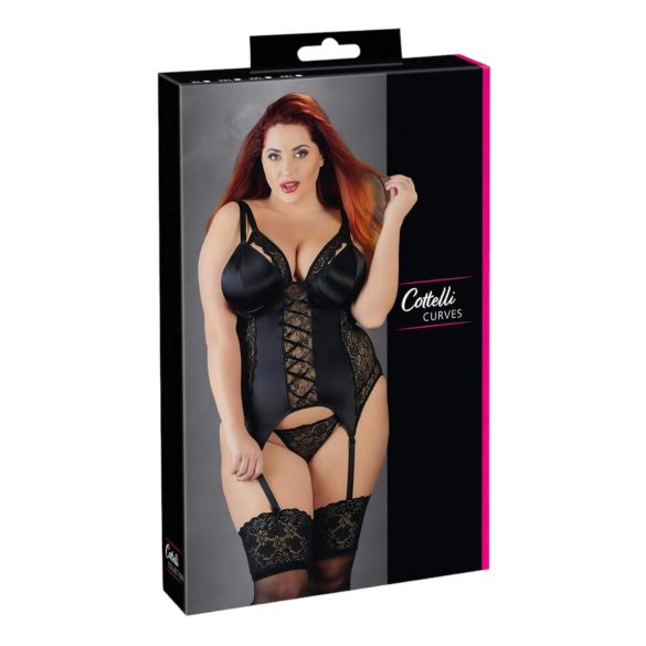 Cottelli Plus Size - Flexibler Straps-Slip (schwarz) - 2XL