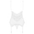 Obsessive 810-COR-2 - Spitzen-Strapsset (Weiß)